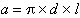 a = pi &times; d &times; l